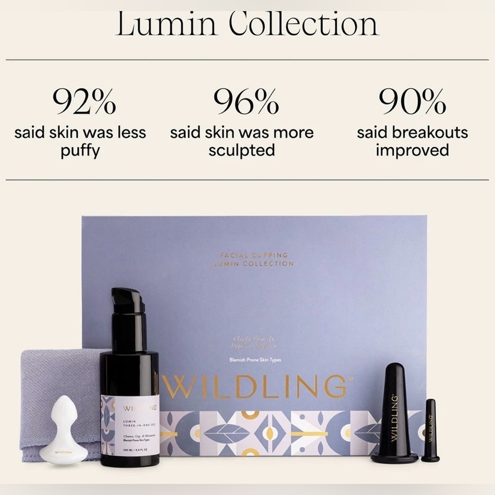Wildling NWT Facial Cupping Lumin Collection